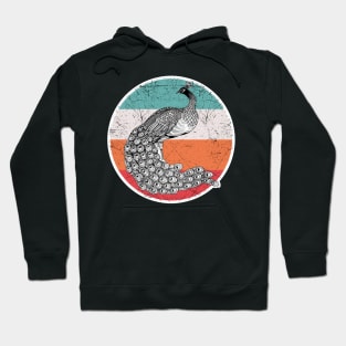 Vintage Retro Peacock Hoodie